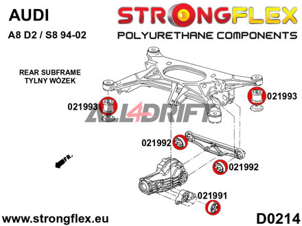 026240B Hinterachsträger Buchsen Satz Audi A8