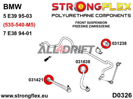 036087A SPORT-Fahrwerksbuchsen Vorderachse BMW E38