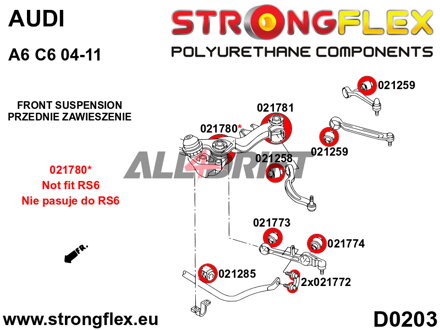 021772B: Stabilisator Strebenbuchse vorne - Audi C6 (04-11) Quattro & Allroad