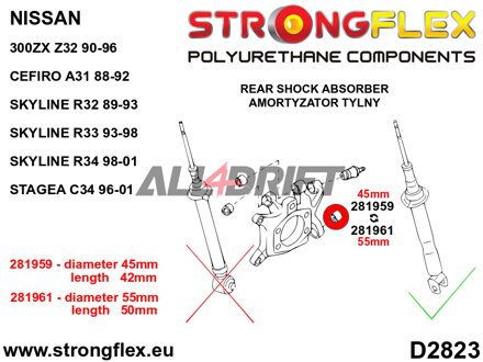 286218A Komplettes SPORT-Achslager-Satz - Nissan II (90-96) Z32