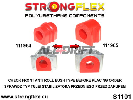 116304A Komplettes SPORT-Fahrwerksbuchsen-Set aus Polyurethan - Mercedes W209 (02-10)