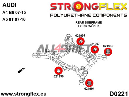 021997A Hinterachs-Differentiallagerbuchse SPORT Audi