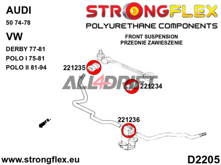 221236B Stabilisatorlager vorne 18-24mm Audi / VW