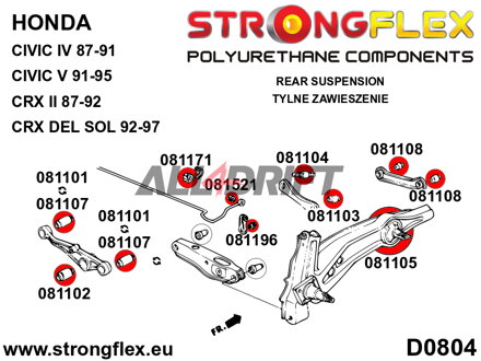 081521B Silentblock Stabilisator Koppelstange hinten - Acura III (93-01) DB6/7/8/9 / DC1/4
