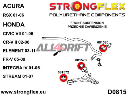 086169B Vorderachs-Buchsen-Satz - Acura RSX (01-06) DC5