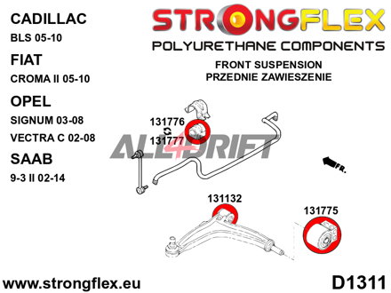 131775A Hintere Querlenker Gummilager SPORT