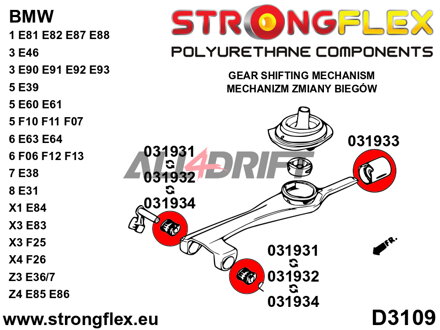 031934A Vorderes Schaltgestänge Silentblock 14mm SPORT BMW