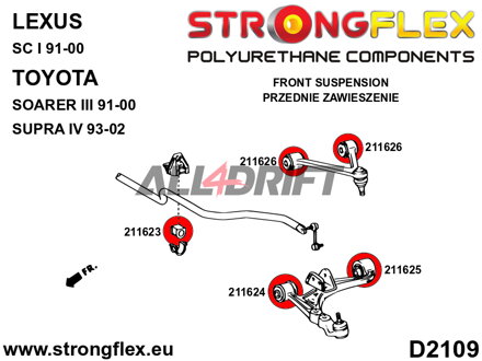 211623A Sport Stabilisatorlager vorne - Toyota III (91-00) Z30