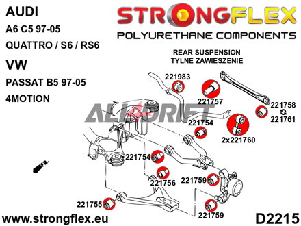 221760B Stabilisator Strebenbuchse Audi / VW