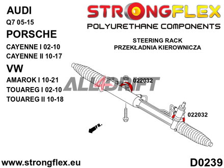 026258A Komplettes SPORT Polyurethan-Achslagerbuchsen-Kit Audi / Porsche / VW