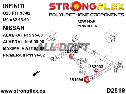 281594B Achslagerbuchse Hinterachse Infiniti / Nissan