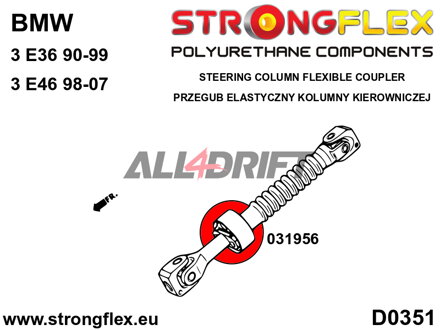 031956A SPORT Gummischeibe Lenksäule BMW E36 / E46 / Z3