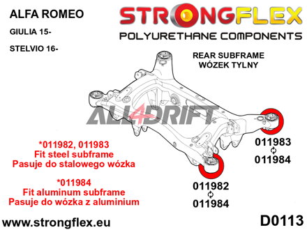 011984A: SPORT-Hinterachsrahmenbuchse - Alfa Romeo Stelvio (16-)
