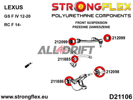 211885B Vorderer Stabilisatorlager - Lexus III (05-11) S190