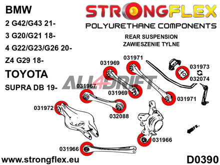 036099B Hinterachs-Buchsen Satz BMW / Toyota