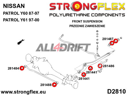 281488A Panhardstab-Buchse an der Karosserie 14mm SPORT - Nissan IV (87-97) Y60
