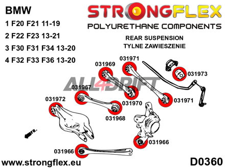 036051B Komplettsatz Achsgummilager BMW