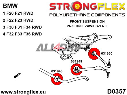 031949A SPORT Vorderachs-Querlenkerbuchse für BMW | Polyurethan